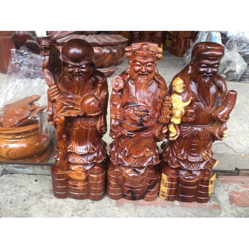 Bộ Tam Đa Gỗ Cẩm Cao 30Cm